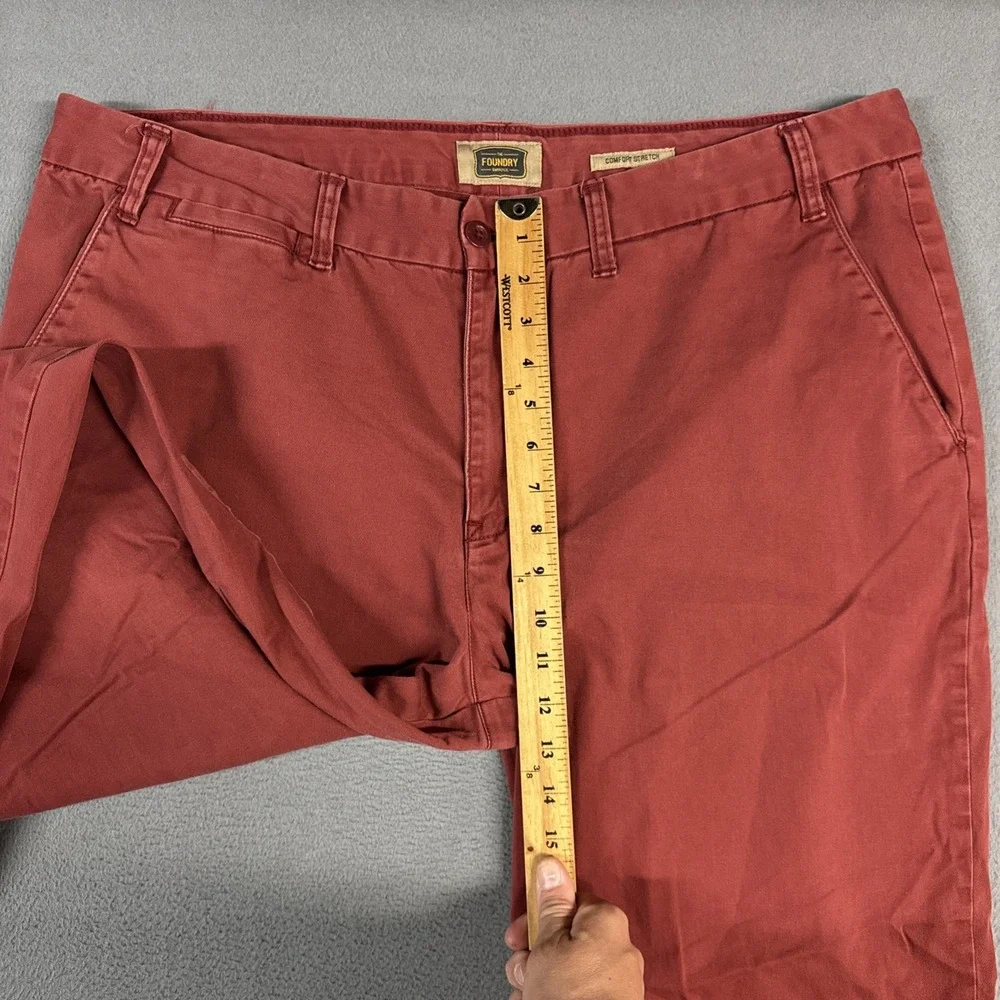 Foundry Supply Co Pants Mens 44 (Fits 42) Red Straight Comfort Stretch Cotton